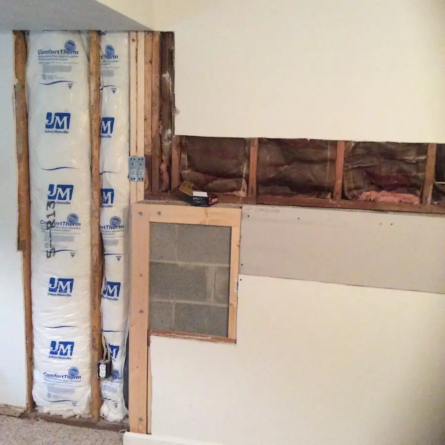 Wall insulation replacement during Structural Drying in Chesapeake Beach